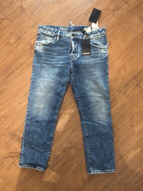 DSQUARED2 Cool Girl Cropped Jeans BNWT $595 Grey Distressed IT 40
